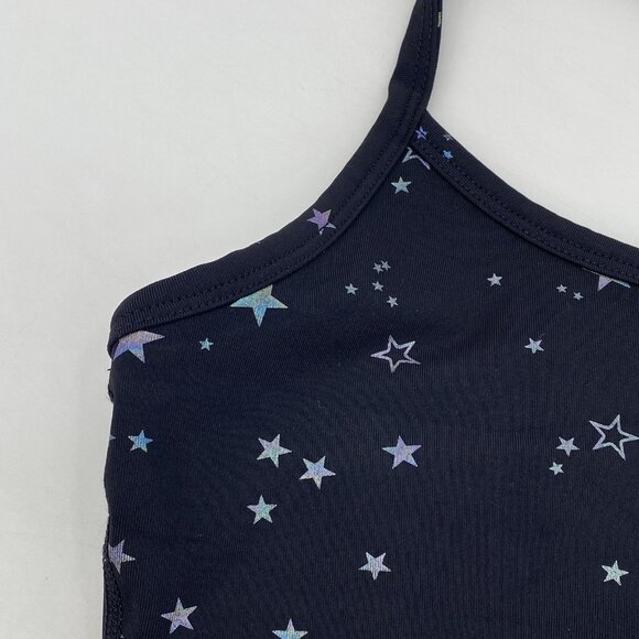 BEYOND YOGA Size Small Black Slim Racerback Cropped Tank Foil Silver Stars - Picture 7 of 12
